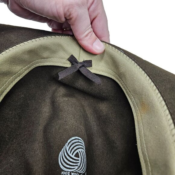 Vintage Dorfman Pacific Brown Wool Felt Fedora cowboy Cowgirl Hat - Picture 4 of 10